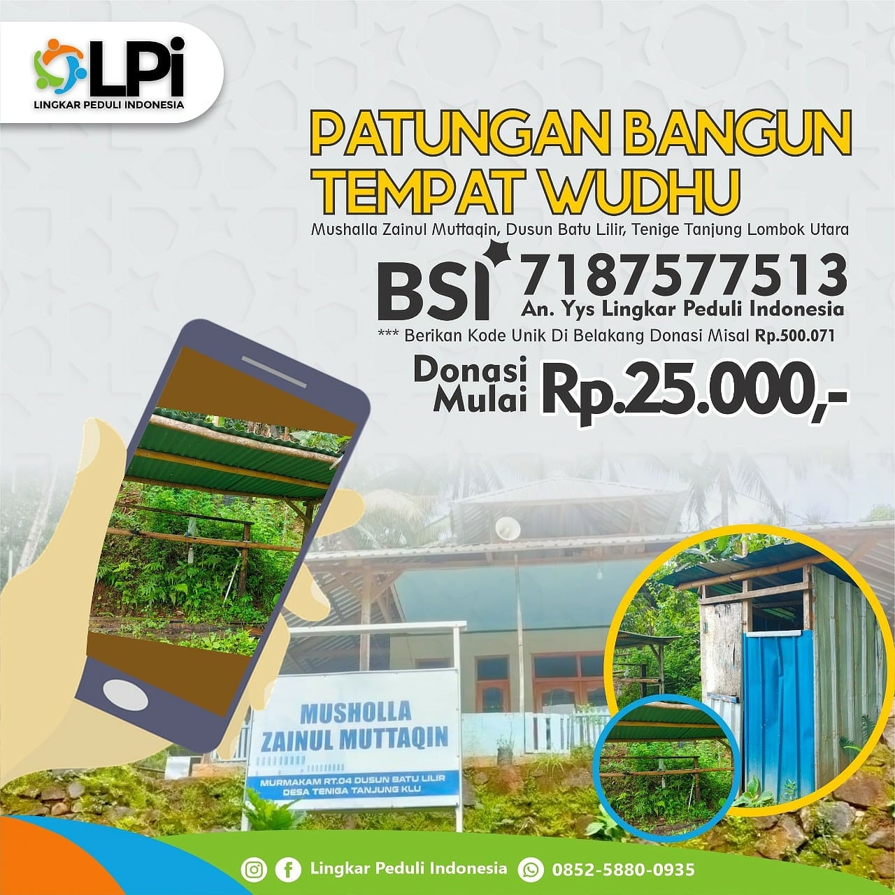 Patungan Bangun Tempat Wudhu