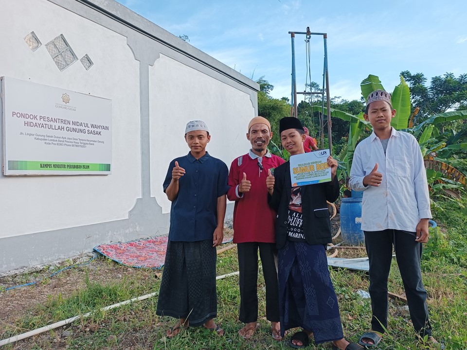 Realisasi Sedekah Sumur Bor untuk Masjid dan Pesantren Tahfidz
