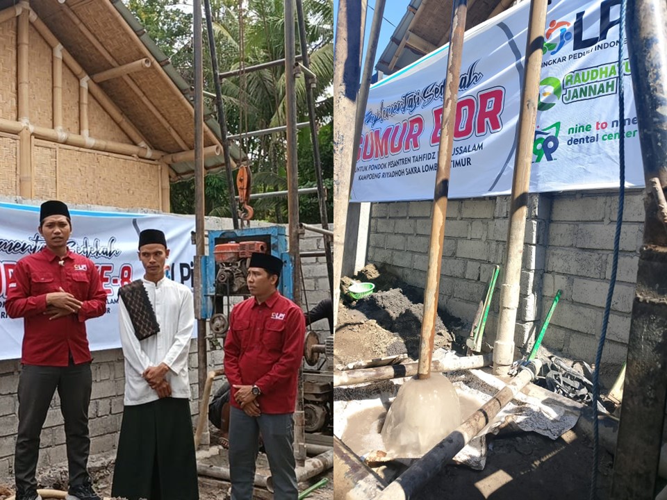 Krisis Air Bersih Segera Teratasi, Sumur Bor ke-8 di Ponpes Darussalam Lombok Timur